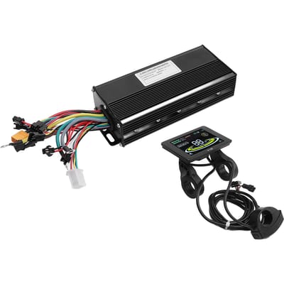 Contrôleur 40A 3 Modes Onde Sinusoïdale avec Panneau d'Affichage LCD Couleur Kit de Conversion Alliage d'Aluminium ABS pour Électrique black