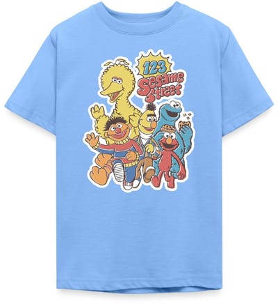 Sesamstraat 123 Sesame Street Groep T-Shirt Tiener