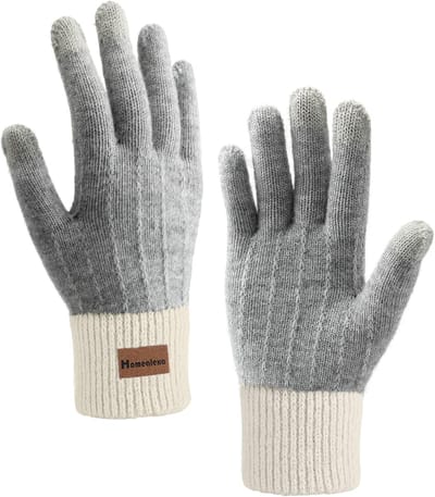 Warmere Winterhandschoenen voor Touchscreen, Unisex Gebreid en Winddicht voor Sport en Activiteiten