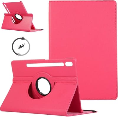 LuxeBass Tablet hoesje 360 geschikt voor Samsung Galaxy Tab S8 Plus - Roze