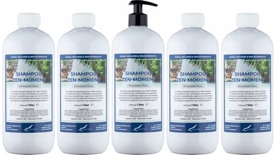 Shampoo Zen Moment - 1 liter - 5 Stuks - met pomp - Voordeelverpakking - Haarverzorging