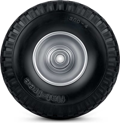 Tubeless kruiwagenwiel 3.00-4 - zwart en zilver - Humberg