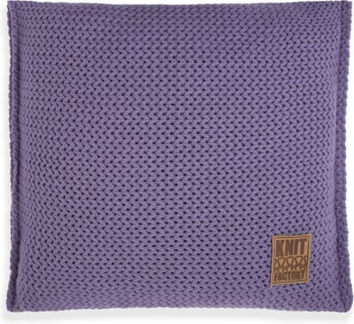 Knit Factory Maxx Sierkussen - Vierkant kussen - Kussen woonkamer - Bank kussen - Decoratie kussen - Violet - 50x50 cm - Kussenhoes inclusief kussenvulling