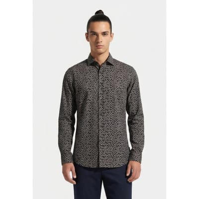 French Connection 5 Flower Long Sleeve Shirt Marine Maat: XS | Zakelijke Overhemden Outlet | Heren | Blauw