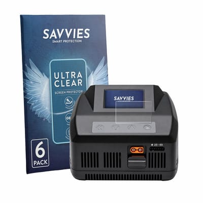 Savvies - Screenprotector voor Spektrum Smart Charger S1100 G2 - Folie Beschermfolie transparant 6 Stuks