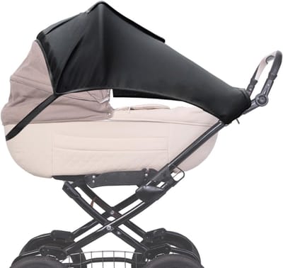 Kinderwagen Zonnezeil - Parasol Baby - Bescherming Zomer - Met Ventilatienet - 63x49 cm - Zwart