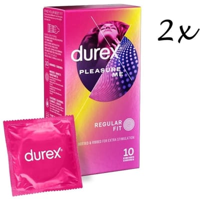 Durex Condooms Pleasure Me 10st - 2 Stuks - Voordeelverpakking
