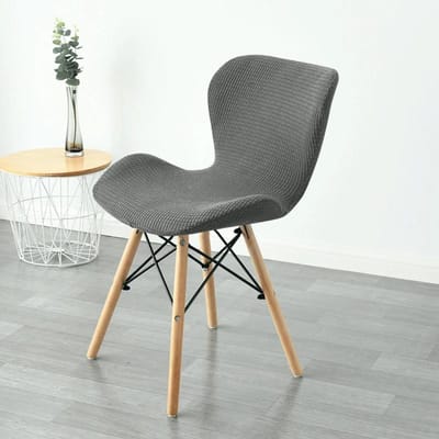 Nordic Gebogen Vlinderstoelhoes Polar Fleece Stretch Eetkamerstoelhoes Meisjeskamer Make-up Stoelhoezen voor Woonkamer 1Pc Chair Cover