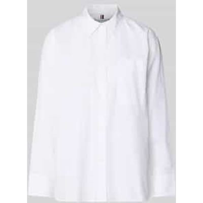 regular fit blouse met lange mouwen van puur katoen