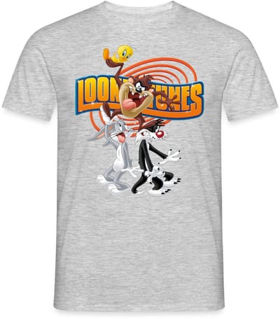 Looney Tunes Bugs Taz Tweety Sylvester T-Shirt Heren