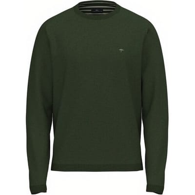 Fynch-Hatton Trui O-Neck Light Air Cotton Donker Khaki / male