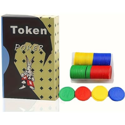 1 jeu de cartes et 50 accessoires de jeu ronds, poker en papier ultra-fin, jeu de société poker, accessoires de poker magique, jeu de société de divertissement décontracté 2pcs