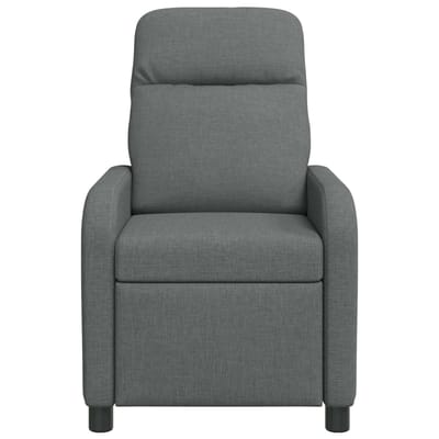 vidaXL - Recliner - Donkergrijs - Stof