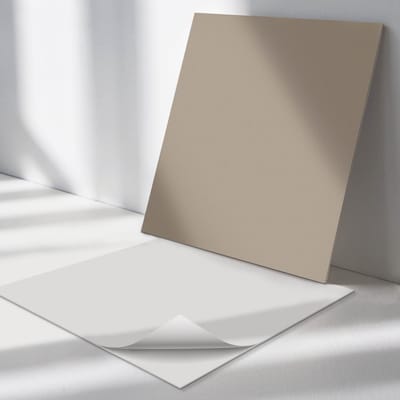 Wallfluent Vinyl Tegels - Kleur Bruin Vinyl Wandtegels - 30 cm x 30 cm - Uniform PVC Tegels - Set van 9 - Vierkant PVC Tegels - Patroon Plaktegels - Wand PVC Tegels - Plaktegels Keuken en Badkamer