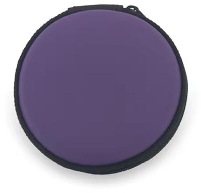 Paarse Kabeltasje - Rond oberghoesje voor kabels - Oortjes opbergen - Reistasje -Kabel tasje - Roze/Paars - Soft met rits - 8CM - CHPN