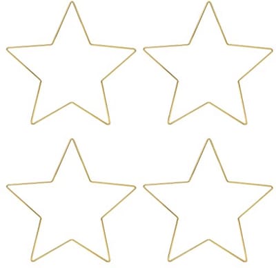 Sterkrans Frame 4 Stuks Macramé Draad Pentagram Vormige Ringen voor Creatieve Ambachten