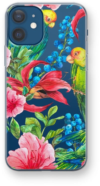 Case Company® - Hoesje geschikt voor iPhone 12 mini hoesje - Papegaaien - Soft Cover Telefoonhoesje - Bescherming aan alle Kanten en Schermrand