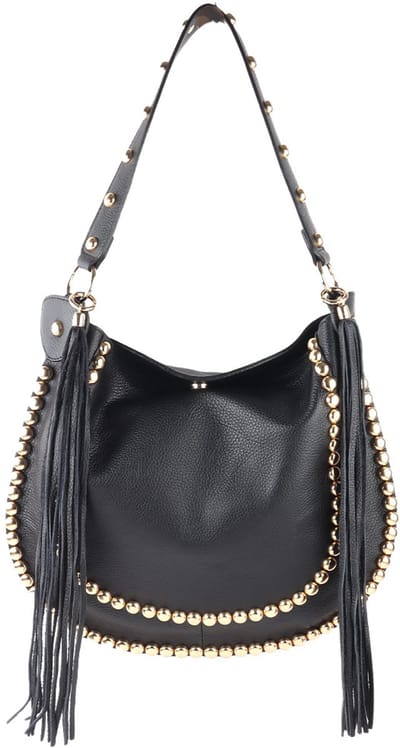 Giuliano lederen handtas Maylin - Dames - Made in Italy - Zwart