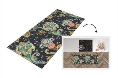 Keukenloper - Loper keuken - Bloemen - Chic - Vintage - Bohemian - Patroon - 120x50 cm - Keukenloper vinyl