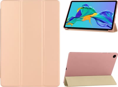 Hoes Geschikt voor Samsung Galaxy Tab A9 Plus / A11 Plus hoes – tri-fold bookcase met auto/wake functie - 11 Inch – Rosegoud