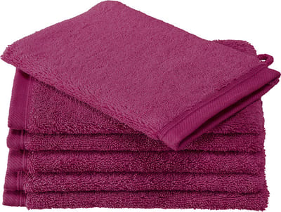 De Witte Lietaer Washandjes Contessa, Aubergine - 16 x 21 cm - 6 stuks - Katoen