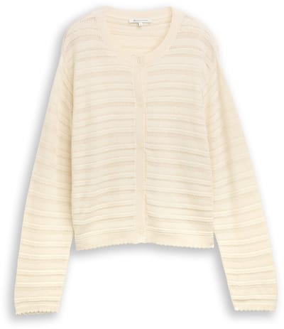 Tom Tailor Denim - Vest met gaasmotief - Maat XXL - Dove White