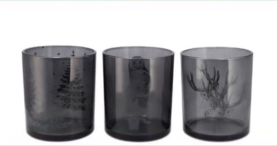 JOLLY TRANSPARENT GREY T-LIGHTS ASS 10X13CM - 3 stuks