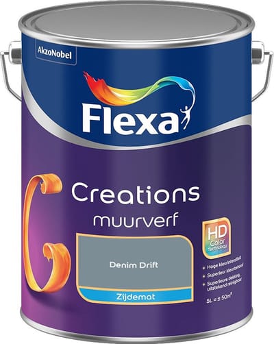Flexa - Creations Muurverf Zijdemat - Denim Drift - Mengverf - 5 L