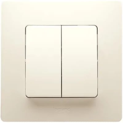 Legrand Niloé Dubbele Wisselschakelaar Inbouw Crème Wit