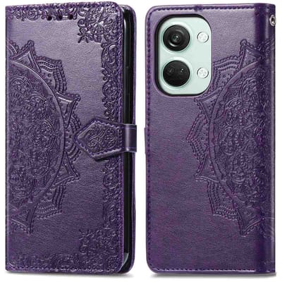 imoshion Hoesje - Geschikt voor OnePlus Nord 3 - Mandala Bookcase - Paars