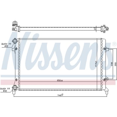 Radiator, motorkoeling NISSENS 65277
