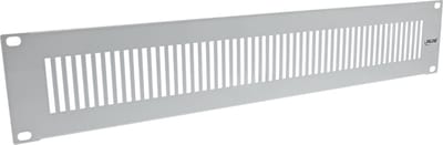 19 inch ventilatiepaneel | verticale sleuven | 1U | grijs