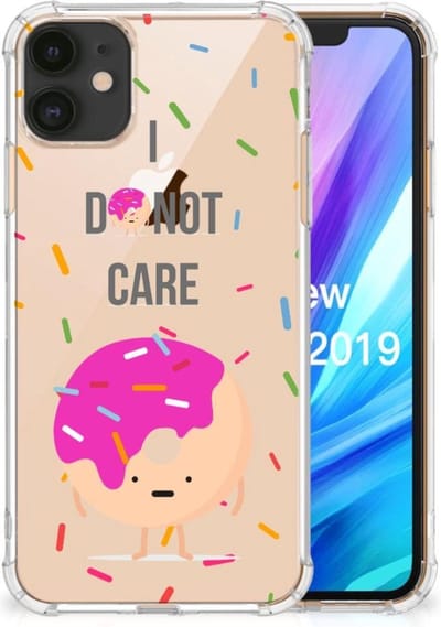 Apple iPhone 11 Beschermhoes Donut Roze