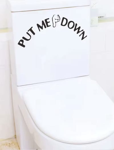 CHPN - Toiletsticker - Grappige toiletbril Sticker - Toiletbrilsticker - Badkamersticker - Toiletsticker - Muursticker - Stickers - Zelfklevend - Toilet sticker - WC - WC sticker - Cafe - Bedrijf
