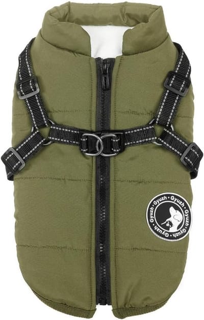 Waterdichte Hondenjas met Harnas voor Winter - Fleece Voering en Reflecterend - S tot 4XL