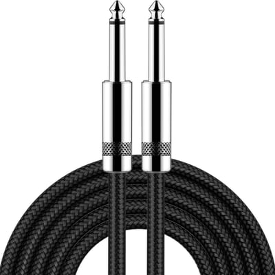 Ynkkvre - Gitaarkabel – 22AWG OFC Low Noise Instrumentkabel – Hoge Geluidskwaliteit & Dubbele Afscherming – Flexibel & Duurzaam – Voor Elektrische Gitaar, Bas, Keyboard & Versterker