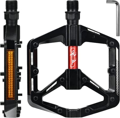 Non-slip aluminium fiets pedalen met reflectoren en 9/16 inch lagers voor BMX en MTB fietsen