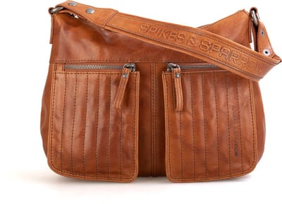 Leren Schoudertas - Kinsley - Brandy Cognac