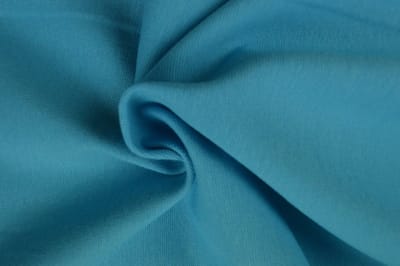 10 meter boordstof - Aqua blauw - 92% katoen - 8% elastaan