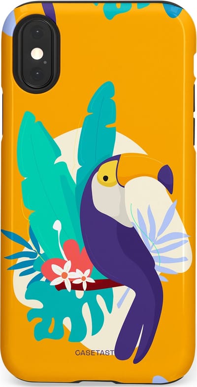 Casetastic Hoesje Geschikt voor Apple iPhone X/Xs - Stijlvolle Beschermende Duo-layer Case - Toeceaan
