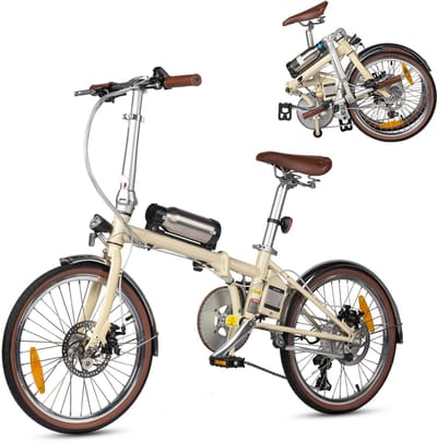 Maxturn Smart20 Elektrische stadsfiets – Accu 36V 5,2Ah – Banden 20×1,35 inch - beige