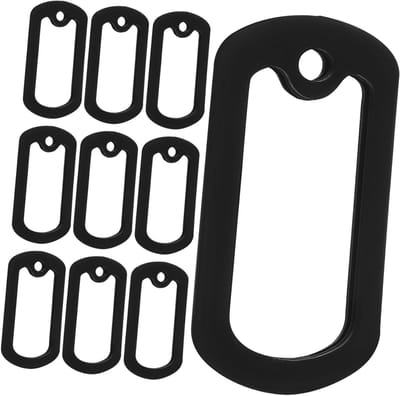 Siliconen Hondenpenning - Id-taghoesje - Geluiddemping Hondenmerken - Hoge Temperatuur Bestendig - 5x3x1CM - Zwart