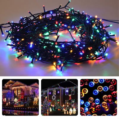 Cheqo® Kerstverlichting - Kerstboomverlichting - Kerstlampjes - Microcluster - 700 LED - 14M - Voor Binnen en Buiten - Timer - Veelkleurig - 8 Lichtfuncties - Lang Snoer - Multicolor - Gekleurde Kerstverlichting - Sfeerverlichting - Feestverlichting