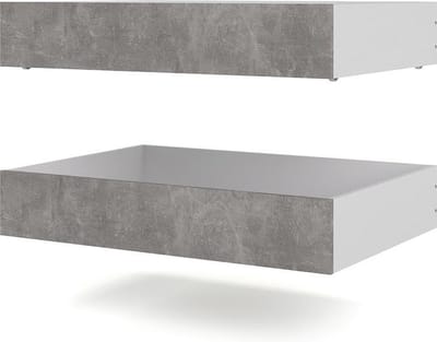 Nada bed 2 bedlades breedte 94 cm, betondecor.