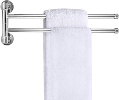 Handdoekrails Uitklapbare Hardware Roestvrij Staal voor Badkamer/Keuken, Handdoekhouder Wandgemonteerd Smal Houder 35cm Rotatable Stavenarm Ruimtebesparende Rack Organizer