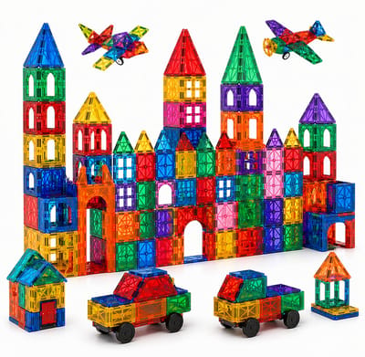 Magnetic Tiles - Magnetisch Speelgoed - 68 stuks - Constructie speelgoed - Magnetische tegels - Montessori speelgoed - Magnetic toys - Magnetische bouwstenen - Speelgoed Kinderen - cosycorner
