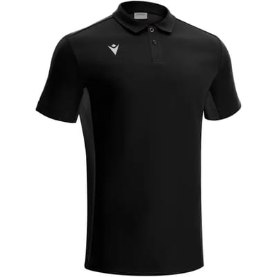 Macron Clarinet Polo Kinderen - Antraciet / Zwart | Maat: 7-8 Y