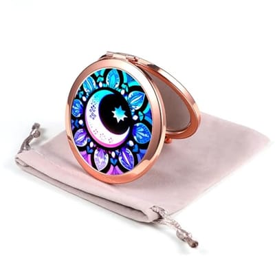Compacte Rose Gold Make-up Spiegel - Opvouwbare Mini Pocket Spiegel met Dubbelzijdige Vergroting voor Vrouwen en Meisjes