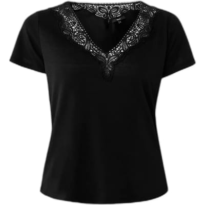 V-hals Geborduurd T-shirt Dames Mexx