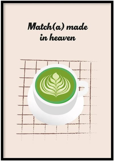 Poster Matcha made in heaven - 30x40 cm - Keuken Poster - WALLLL - Exclusief lijst - Professioneel fotopapier